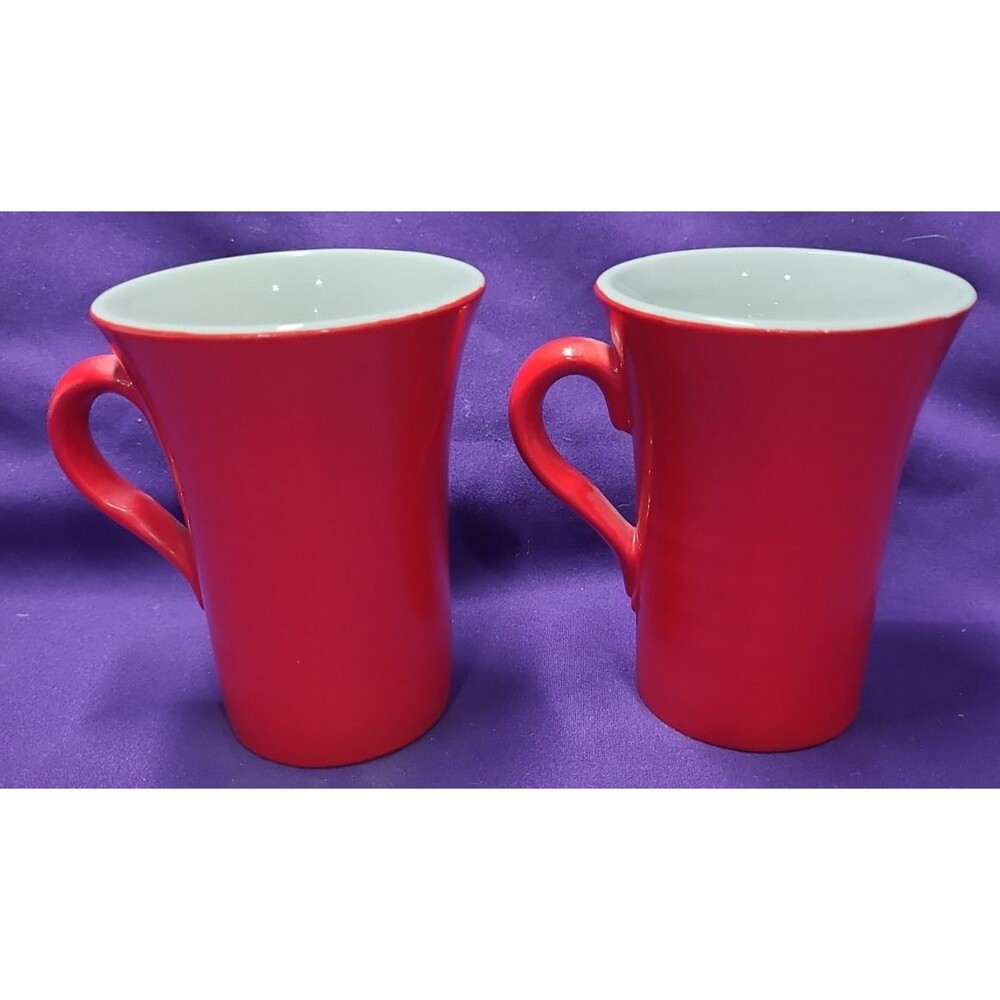 Red Hall Pottery 343 Porcelain Coffee Mug/Tea Cup | Set of 2